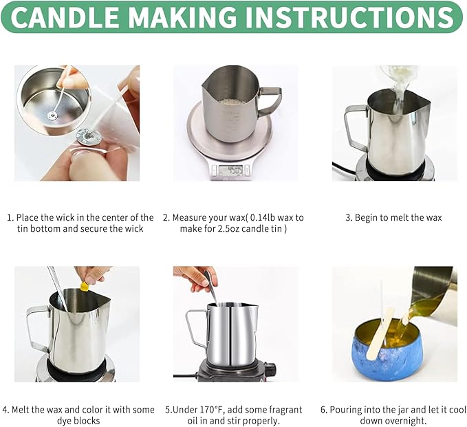 SUPERSUN Candle Making Kit for Adults, DIY Candle Making Supplies for Adults, Beginners, Include Beeswax, Candle Tins, Wicks, Essential Oils, Dyes, DIY Candle Making Set Gift for Christmas