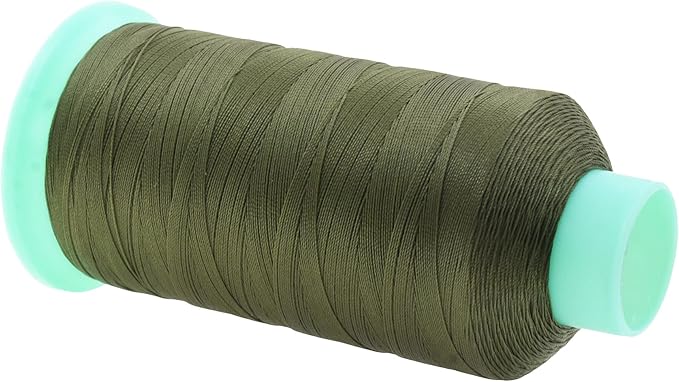 Mandala Crafts Size 92 280D T90 Bonded Nylon Thread - Olive Drab 1100 YDs Tex 90 Heavy Duty Sewing Threads for Leather, Jeans, Weaving, Outdoor Marine Upholstery