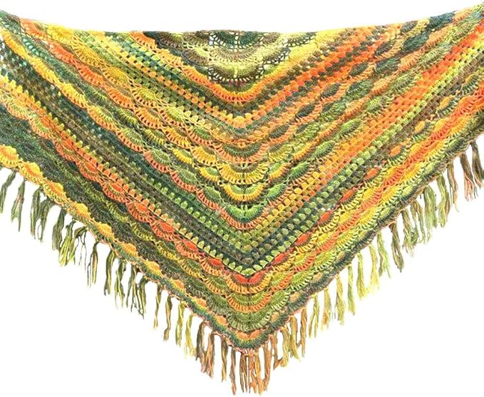NICEEC 3 Skeins 100% Wool Rainbow Yarn Soft Gradient, Self-Striping, Colorful Single Ply Yarn for Crochet & Knitting - 4#