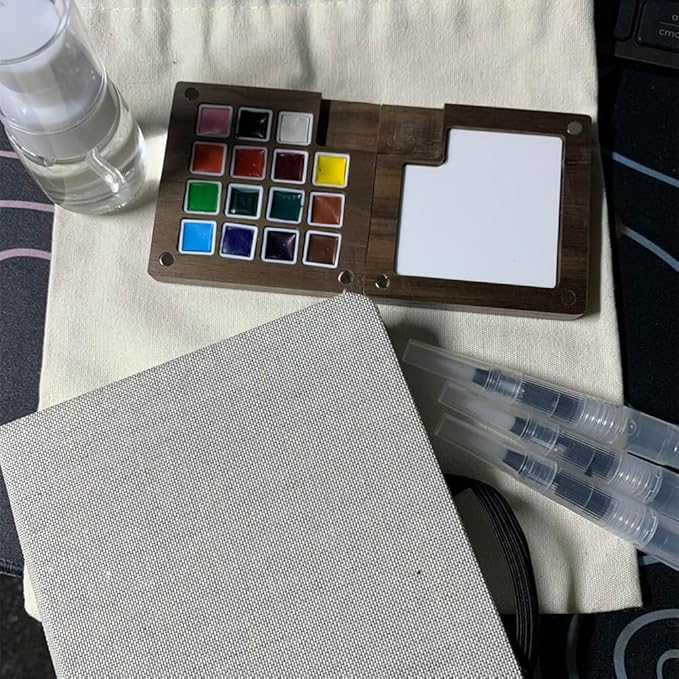 Mini Watercolor Paint Set,Portable mini Travel Watercolor kit, Pocket Watercolor Set with Paint,Art Supplies, for Artists, Amateur Hobbyists and Painting Lovers