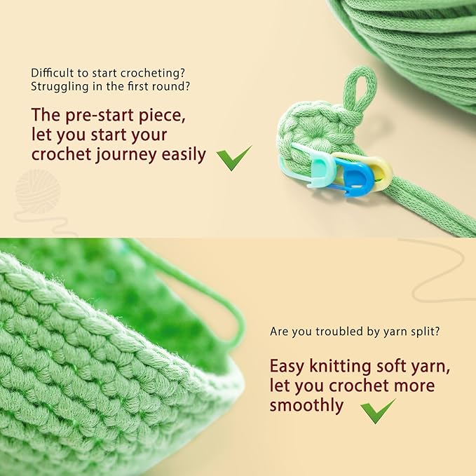CrochetBox Crochet Kit for Beginner, Highland Cow and Owl Learn How to Crochet Stuffed Animals Gift for Adults and Teen(), Knitting Set with Yarn Hook Stitch-by-Stitch Video Tutorial