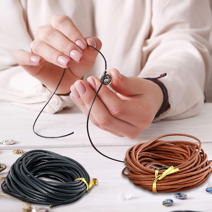 Syhood Leather String Cord Kit for Bracelets Making Include 4 Color 2mm x 26 yd Wide Suede Rope 250 Pcs Bracelet Clasps and Closures for Necklaces,Jewelry, Art Crafts(Eye-catching Colors)