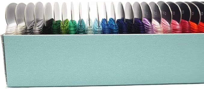 DARUMA Sashiko Thread 100% Cotton Card Type (43.7 yd) x 37 Colors with English Manual and Gift Box, Sewing & Embroidery Value Set (Thin, 37 Colors)