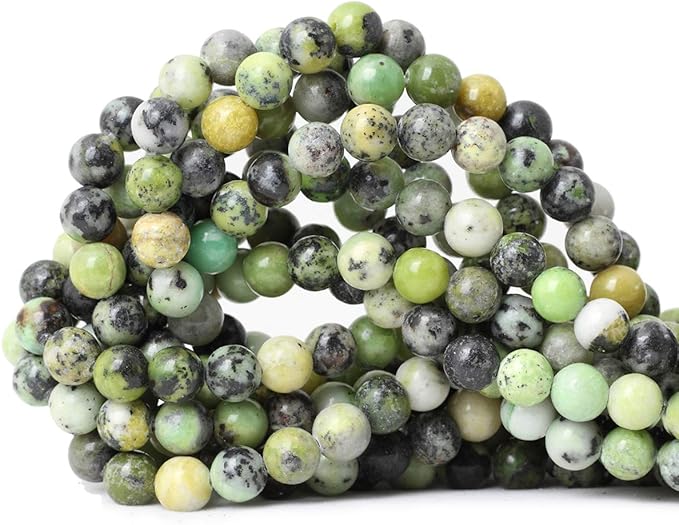 cheavian 45pcs 8mm natural australian jade stone beads round loose beads for jewelry making diy handmade materials 1 strand 15"