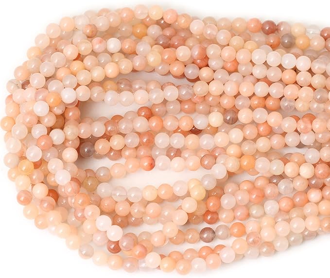 cheavian 60pcs 6mm natural pink aventurine round loose beads for jewelry making diy bracelet necklace materials 1 strand 15"
