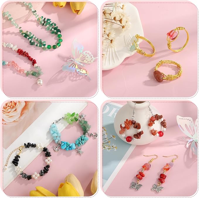 selizo 1669 pcs jewelry making supplies kit for adults women, earring necklace making kit with crystal beads, beading wire, pliers and earring making for supplies for diy jewelry making crafts