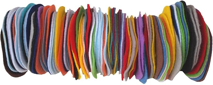 Playfully Ever After Mixed Color Assortment of Craft Felt Circles (2 Inch - 100pc)