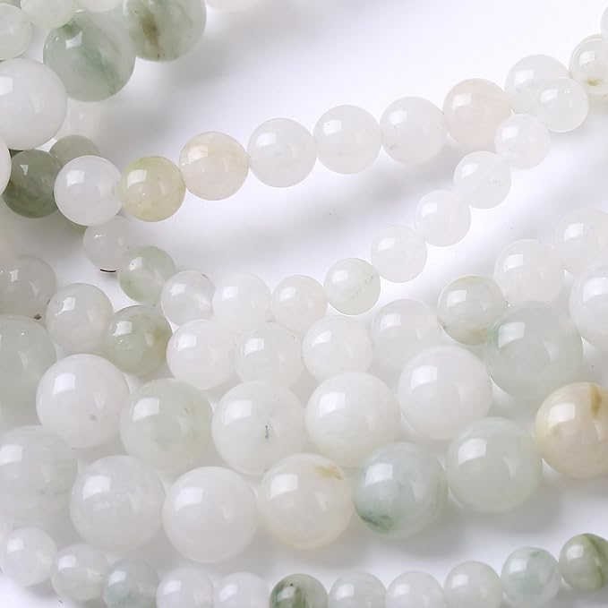 12MM 30PCS Blue and White Streamer Stone Beads for Jewelry Making Gemstone Round Crystal Bracelet Necklace