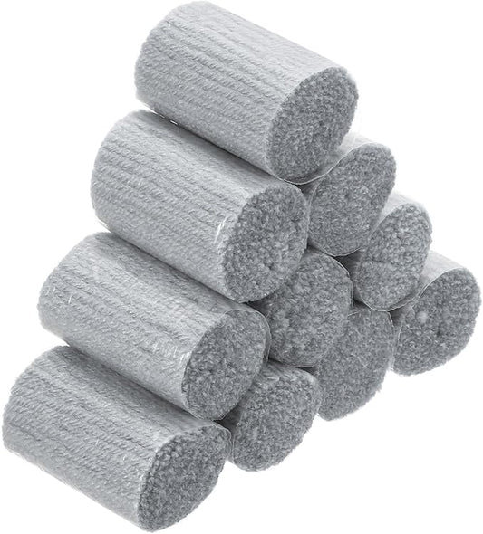 Patikil 10 Rolls Latch Hook Yarn Kit, Precut Yarn for Crochet Rugs, Adults Beginners Tapestry DIY Craft, Gray