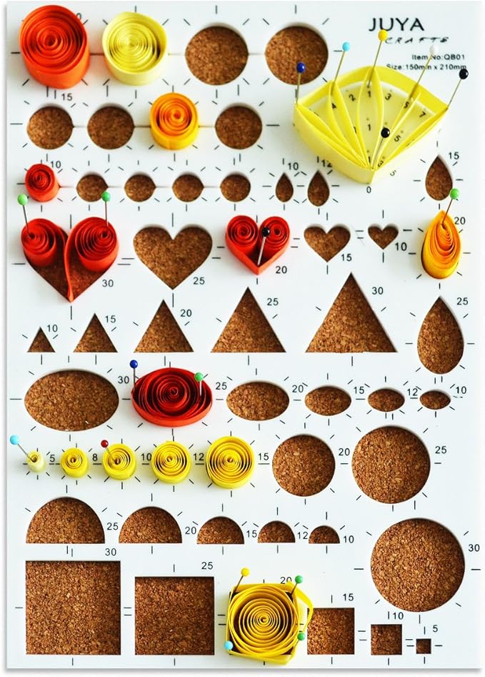 JUYA Paper Quilling Kits with 30 Colors 600 Strips and 8 Tools (Paper Width:3mm, Pink Tools)