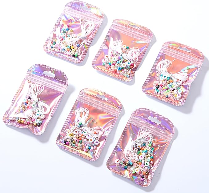 HMHOOXU 24 Set Friendship Bracelet Making Kit Party Favor DIY Jewelry Supplies Bead Set Make Your own Personalised Bracelet for Wedding Birthday Gift Craft Wrapped