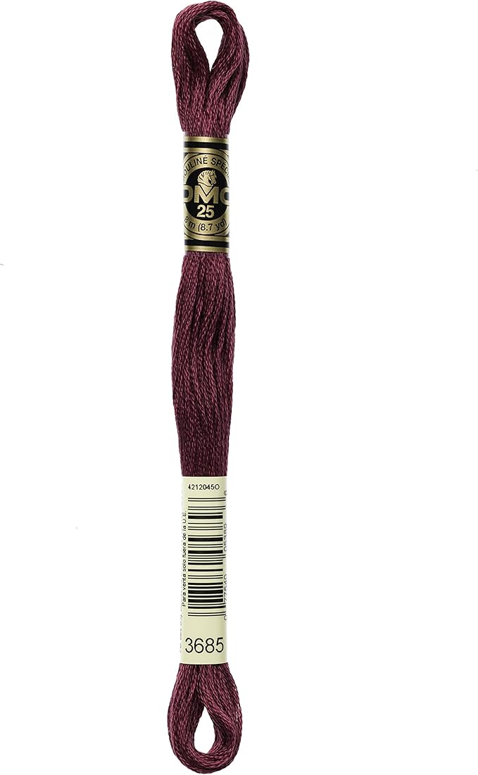 DMC 6-Strand Embroidery Cotton Floss, Dark Mauve