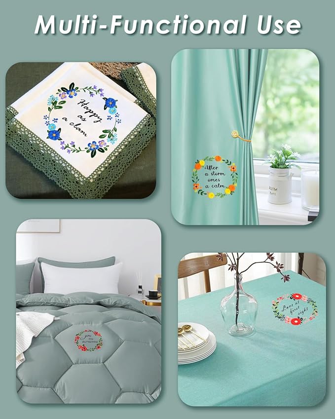 ERKOON 4 Sets Embroidery Kit (Blessing)
