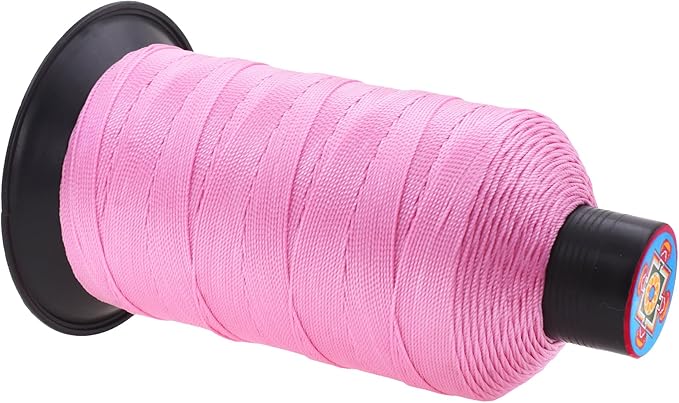 Mandala Crafts Size 277 840D T270 Bonded Nylon Thread - Pink 800 YDs Tex 270 Heavy Duty Sewing Threads for Leather, Jeans, Weaving, Outdoor Marine Upholstery