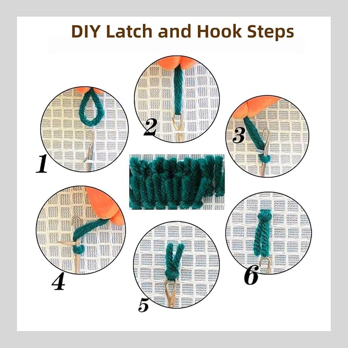 DIY Latch Hook Rug Kit Cactus and Succulent Color-Stamped Carpet Tapestry 52x38cm Yarn Hooking Crochet Mat Home Floor Decor