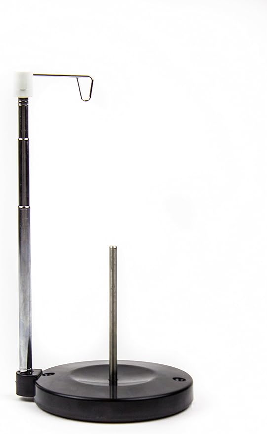 Embroidex Adjustable Single Thread Spool Holder – Stand alone Embroidery, Sewing or Quilting Thread Holder or Stand – Ensures Smoother Feed = Heavy Plastic Base