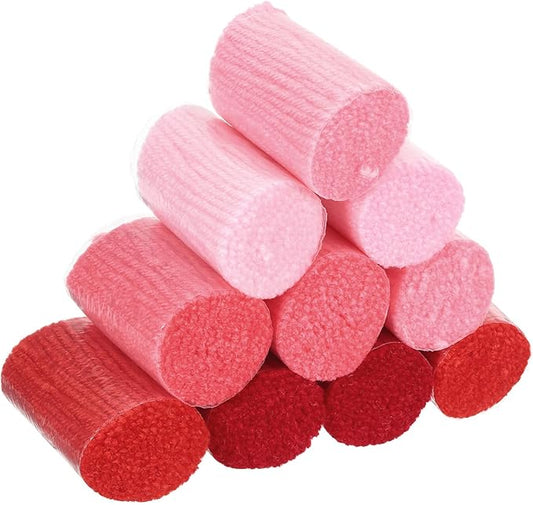 PATIKIL 10 Rolls Latch Hook Yarn, Latch Hook Kit Yarn Precut Hook Rugs Yarn Crochet Colorful for Latch Hook Rug Adults Beginners, Red Tone