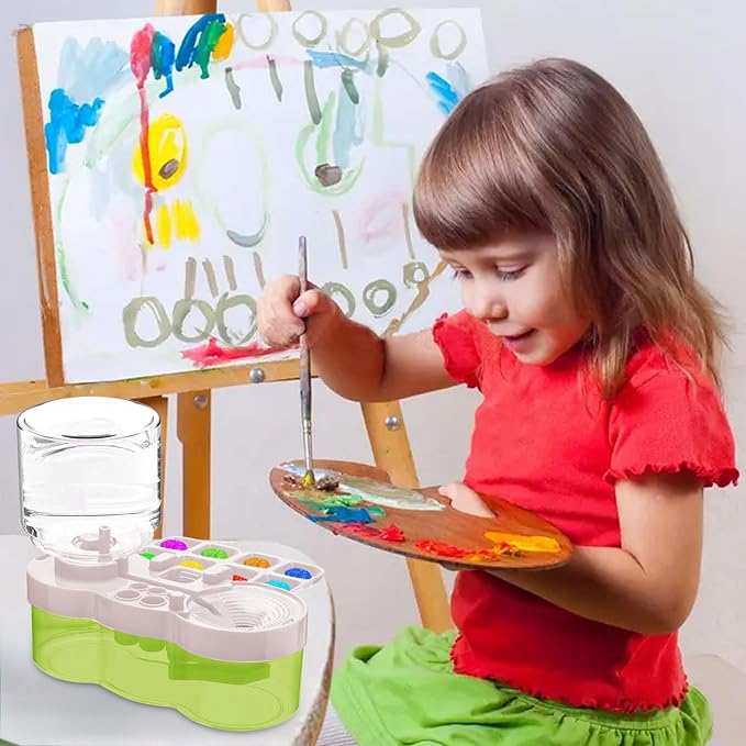 New Paint Brush Cleaner Tool,Brush Rinser Cup Painting Running Water Circulation Art Supplies for Acrylic,Watercolor and Water Based Creative Gift for Adult Artist Beginners Kids