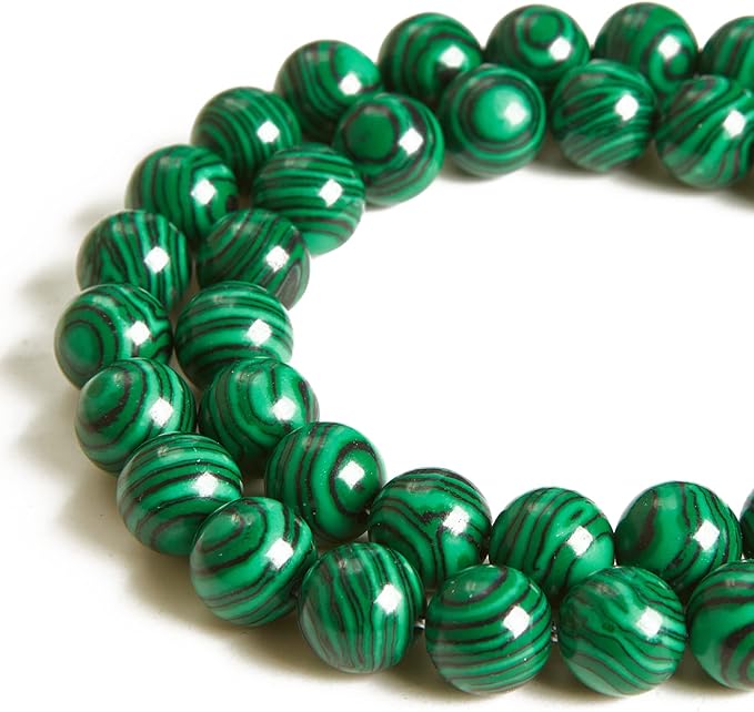 100pcs 8mm malachite beads natural gemstone beads round loose beads for jewelry making
