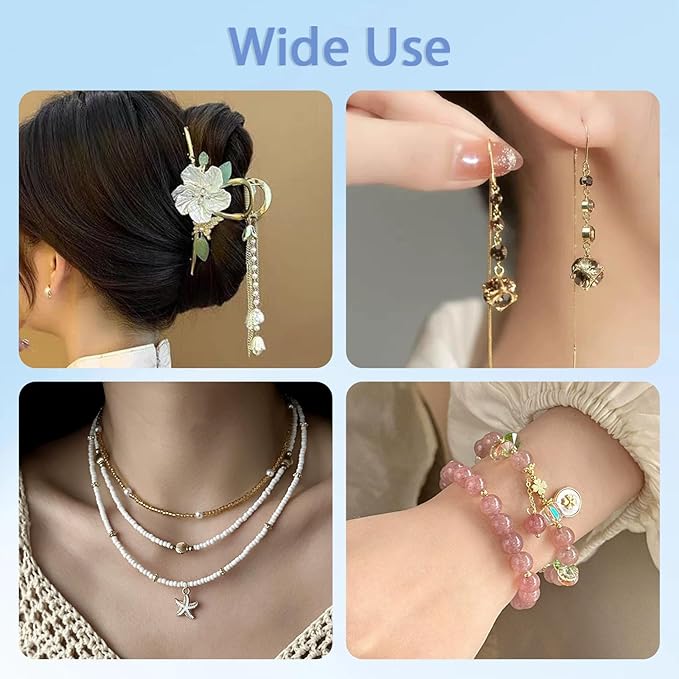 2700 Pieces Crimp Beads Supplies for Jewelry Making,Knot Covers, Crimp Tubes and Wire Guardians with Crimping Pliers for DIY Jewelry Bracelets Necklaces Making