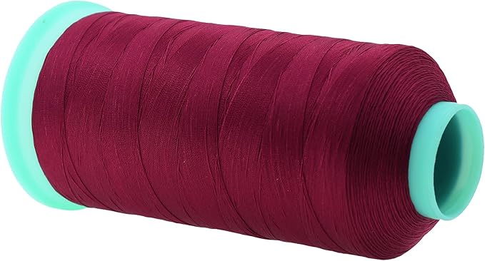 Mandala Crafts Size 46 210D T45 Bonded Nylon Thread - Wine 2843 YDs Tex 45 Heavy Duty Sewing Threads for Leather, Jeans, Weaving, Outdoor Marine Upholstery