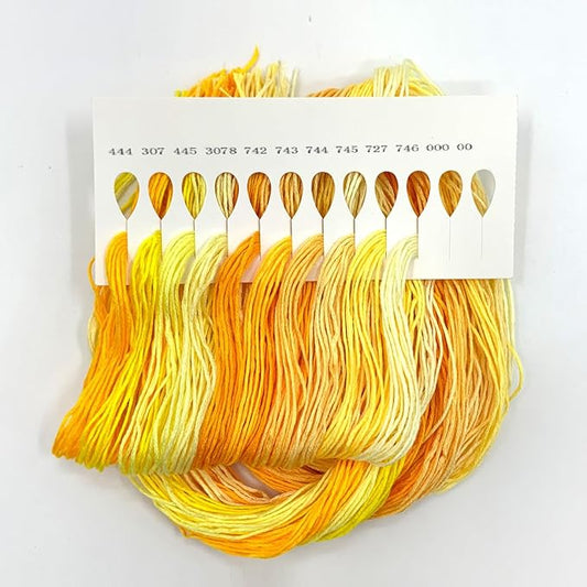 1 Pieces Cross StitchEmbroidery Floss,100% Eco-Cotton Cotton Premium Skeins, Ideal for Arts & Crafts (Orange Series 67892)