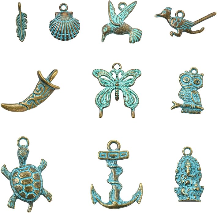 Antique Silver Cross Drink Insect Animal Theme Charms for DIY Jewelry Bracelet Necklace Earring Keychain Decor