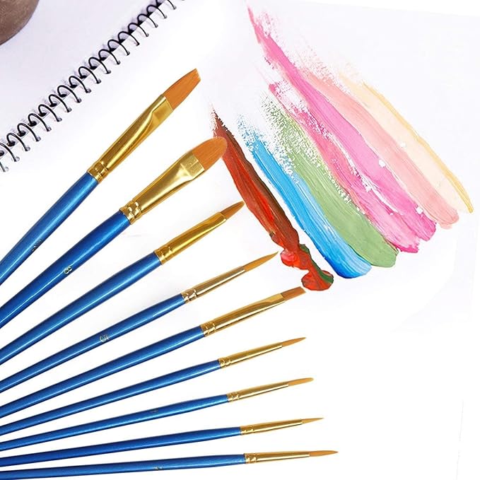 AROIC Paint Brush Set, 3 Pack 30 Pcs Acrylic Paint Brushes Artist Paint Brushes for Oil Watercolor Acrylic Face Rock Painting