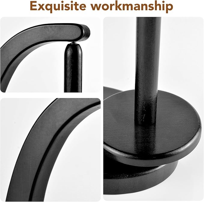 ULOI Crochet Yarn Holder - Upgrade with Crochet Accessories Storage Attachment, Magnetic Wooden Yarn Storage for Knitting Accessories, Perfect for Crocheting and Knitting Projects, Ebony Finish