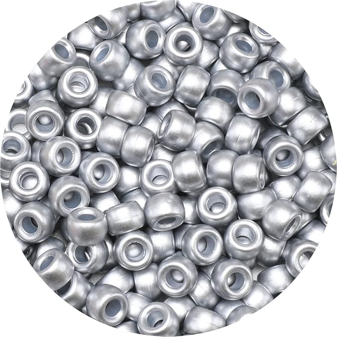 eppingwin beads and bead assortments (1000 pony beads-silver solid)…
