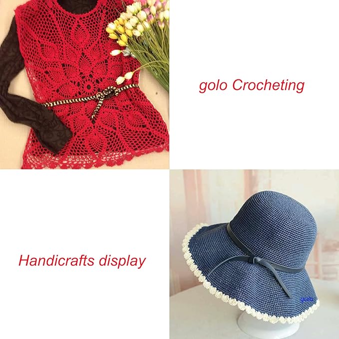 golo Crochet Thread Size 30 Yarn for Hand Kniting Yarn for Tatting Moon Grey 223