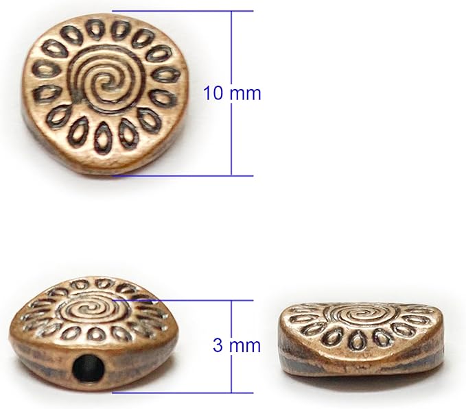 Copper Spacer 10mm Flat Beads for Jewelry Making Supplies for Adults Small Seed Bead for Necklace Earring Bracelet Making Kit Bulk Silver Jewelry Set 67pcs