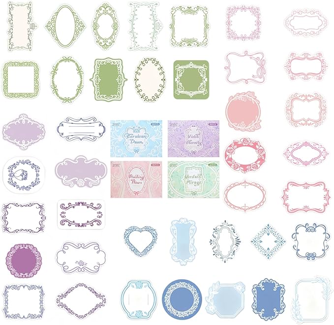 120 Pcs Vintage Label Scrapbooking Paper, Multicolor Vintage Label Junk Journal Kit for DIY Decoupage, Scrapbooking Supplies