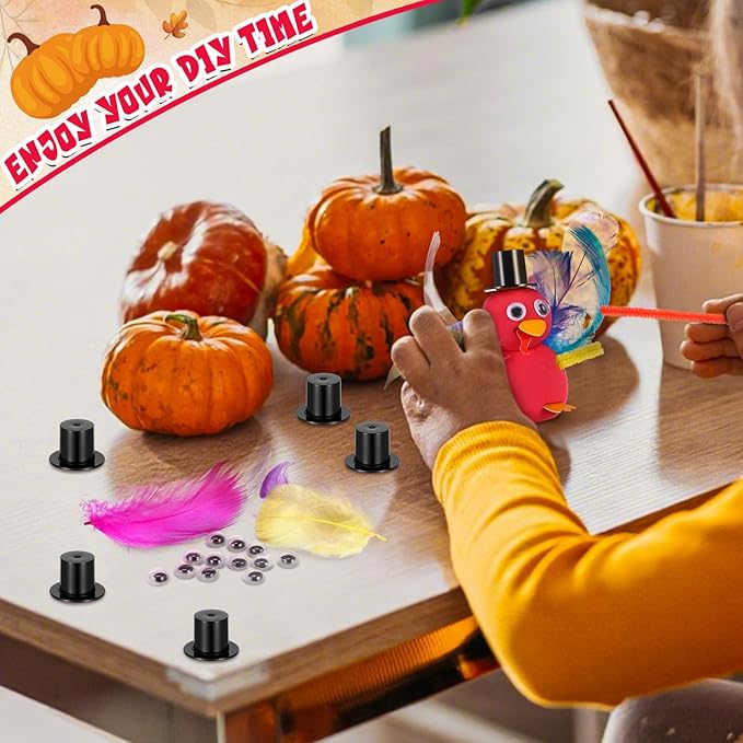 12 Sets Thanksgiving Turkey DIY Craft Kits Fall DIY Turkey Air Dry Clay Modeling Fall Crafts Ornament for Friendsgiving Thankful Dinner Party Activity Supplies Table Decorations