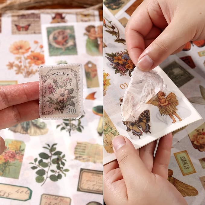 Vintage Scrapbook Stickers 24 Sheets 480 Precut People Stickers for Scrapbooking Washi Sticker for Journaling Vintage Junk Journal Supplies