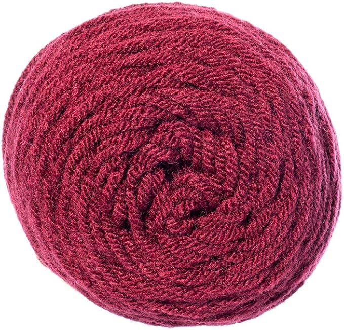 Craft County Size 4 (Medium) 100% Acrylic Fiber Yarn – Variety of Color and Pattern Options – Great for Crochet, Knitting, and Weaving (Claret)