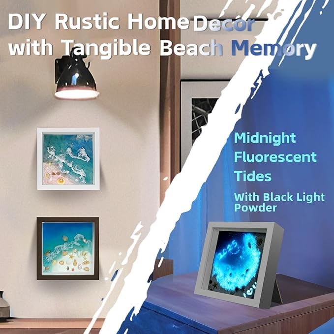 iland UV Resin Kit of Sea Crafts for Teens Creative Adults Arts and Crafts for Women Fun Beach Crafting Kit DIY Summer Costal Decor Project Set Artist Gifts for Teen Girls Fun Crafty Gifts for Mother