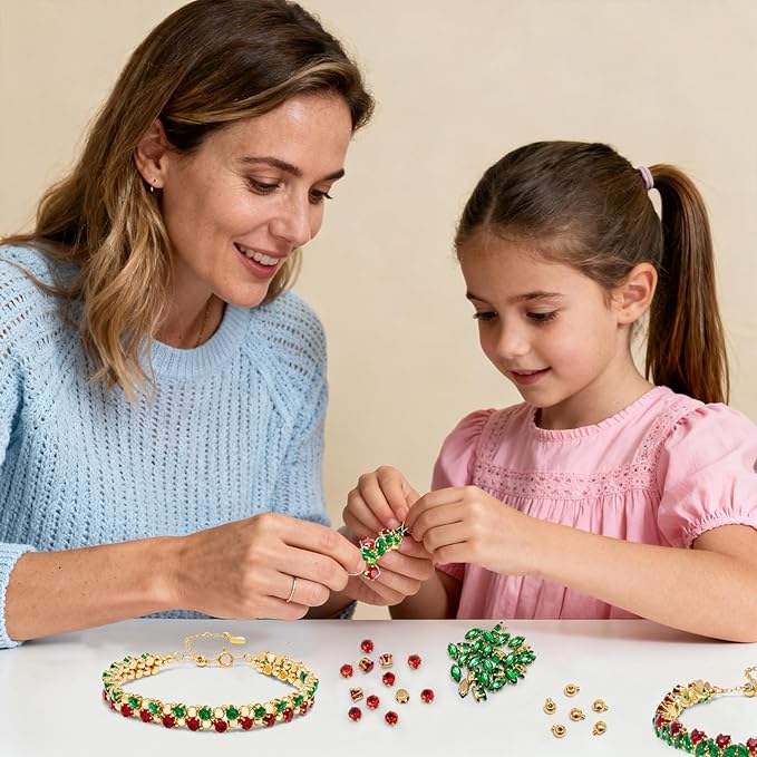Jewelry Making Kit,Crafts Kits for Adults, Jewelry Making Supplies Kit,Rhinestone Bracelet for Women,Tennis Bracelets for Women,Jewelry Making Kit for Girls,Christmas Gifts for Girls or Grandkids