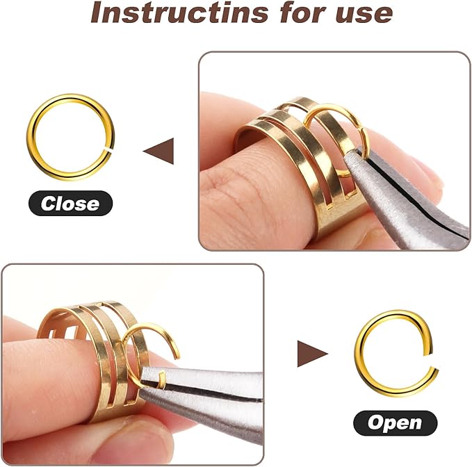 1200Pcs Silver and Gold with Pliers Jump Rings Jewelry Making Kit and Necklace Clasps Kit ，for Jewelry Making and Necklace Repair Supplies