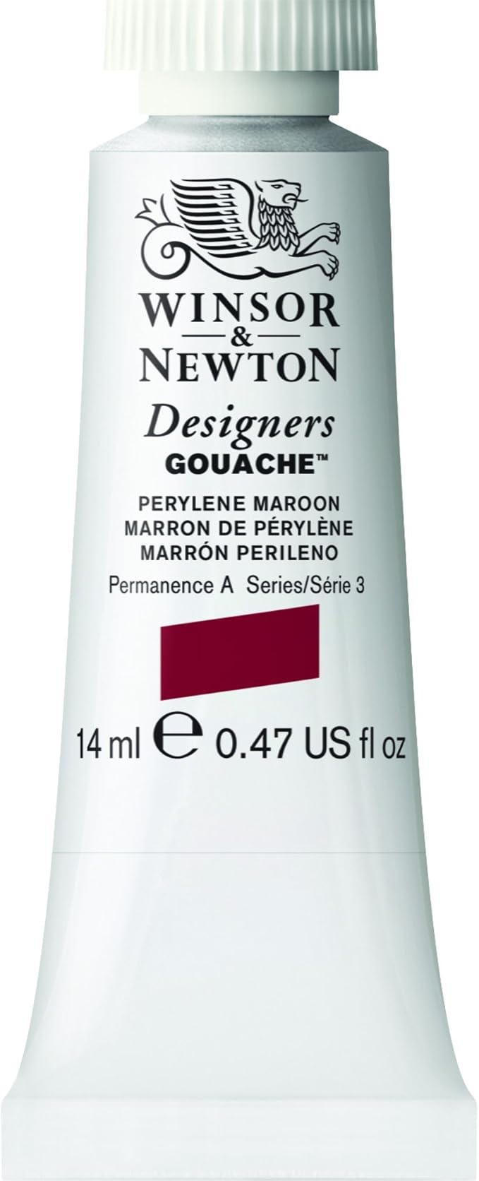 Winsor & Newton Designer's Gouache, 14 ml (0.47oz) tube, Perylene Maroon