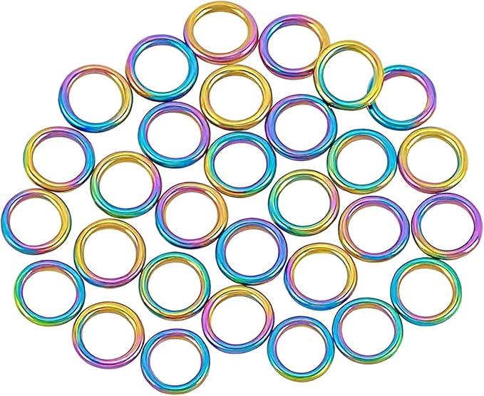 Mandala Crafts 19mm Rainbow Stainless Steel Lobster Clasps for Jewelry Making - 25 PCs SS Lobster Claw Clasps with Jump Rings Jewelry Findings Kit for Necklaces Bracelets Charms Fasteners