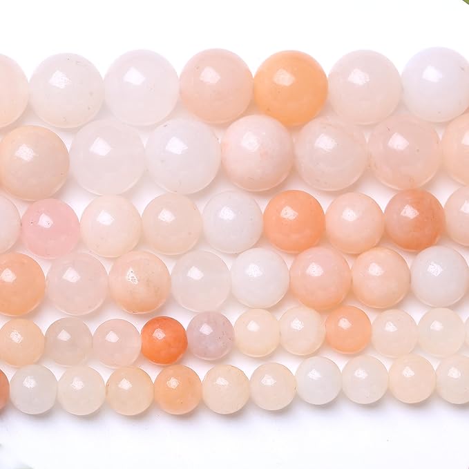 10MM 35PCS Streamer Powder Stone Beads for Jewelry Making Gemstone Round Crystal Bracelet Necklace