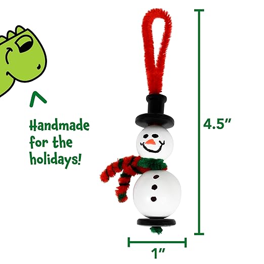Ready 2 Learn Christmas Crafts | Create Your Own Bead Snowmen | Set of 4 | DIY Ornaments for Kids | Christmas Tree Decoration | All Materials Included