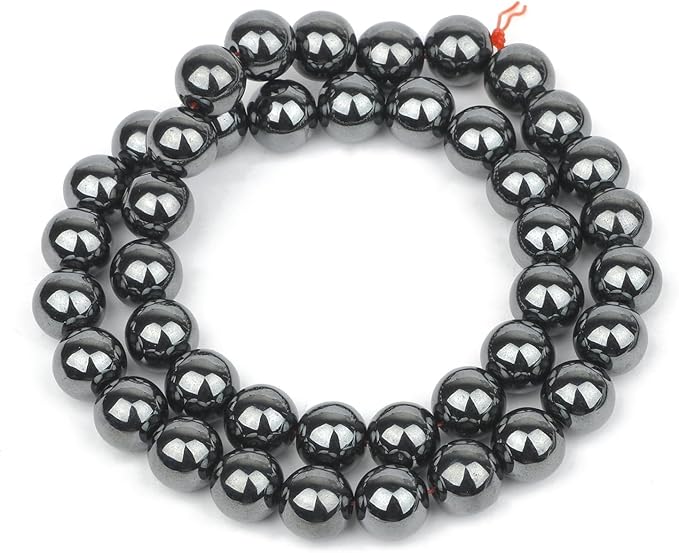 Stone Beads, 45pcs Black Onyx, 8mm Round Loose Beads for Jewelry Making, Bracelets, with Bag, String & Card