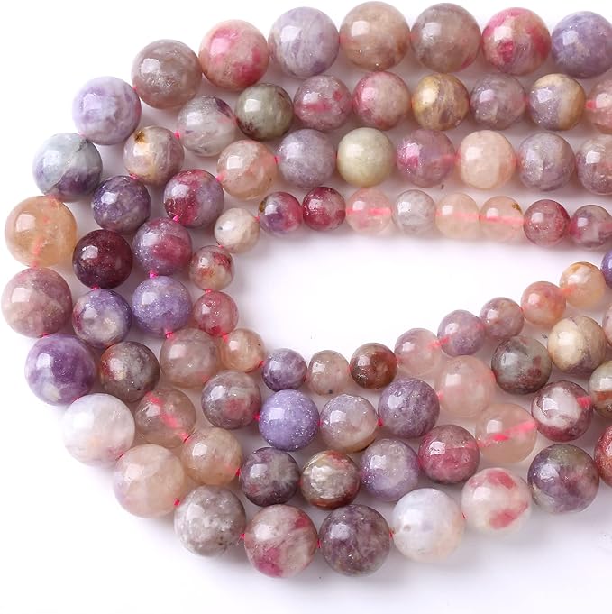 45pcs 8mm 5A Natural Pink Tourmaline Stone Beads Round Loose Spacer Healing Energy Beads for Jewelry Making DIY Bracelets Necklaces 15" (8mm, Pink Tourmaline)