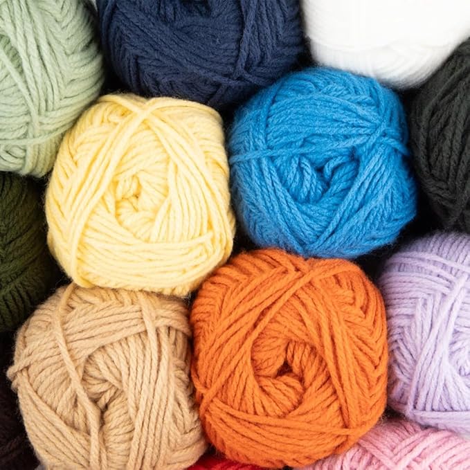 Craft County Medium 4 Acrylic Yarn – 200 Yards of Super Vibrant Yarn for Blankets, Scarves, Hats, & More!