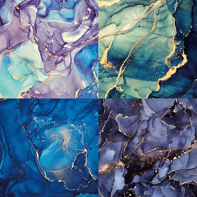 YASMEN Marble Colored Scrapbook Paper Pad, 6x6 Single-Sided Valentine Cardstock Paper Pad for Card Making, Journals, Planner, DIY Envelopes, Greeting Cards, Gift Card, Decorative Art Craft -24 Sheets