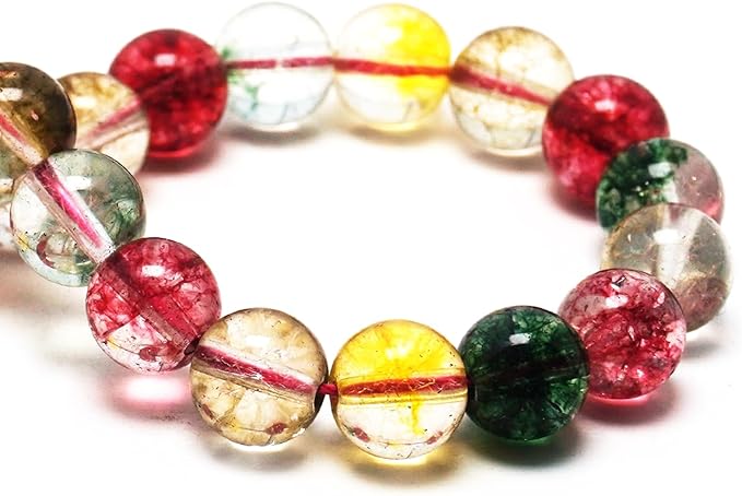Crystal Beads for Jewelry Making - 6mm Glass Round Craft Beads for Bracelets(58-62pcs, Colorful Crystal)