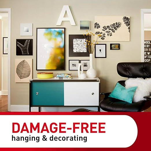 Command 10 lb Medium Picture Hanging Strips, Damage Free Picture Hangers, No Tools Wall Hangers for Home Decor, Black Adhesive
