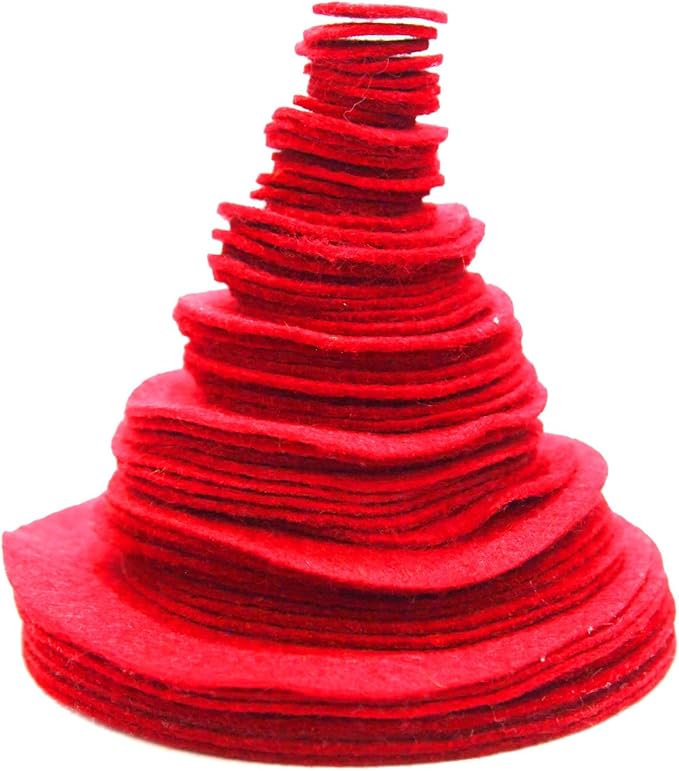 Playfully Ever After Red Craft Felt Circles (Mixed Size Pack - 56pc)
